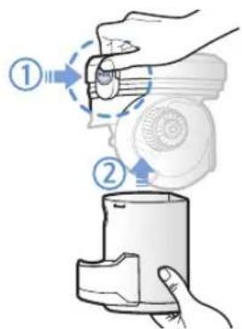 SAMSUNG SR2AK9350WK - Cleaning the dustbin - 2