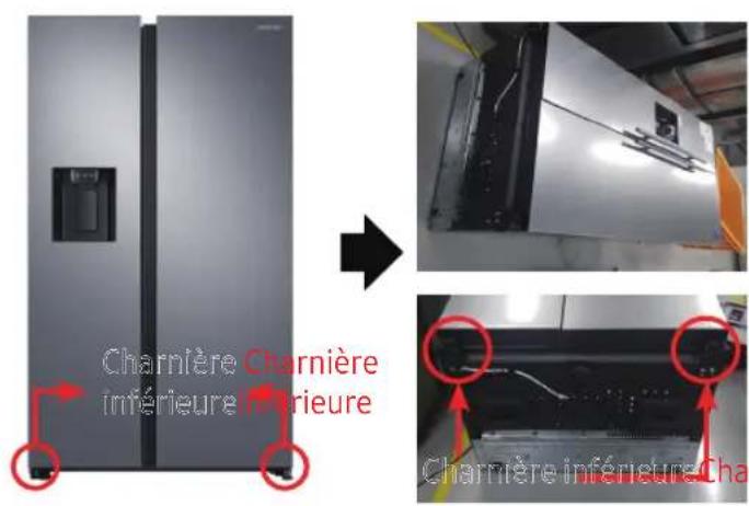 SAMSUNG RS65R5411B4 - Charnière inférieure - 1