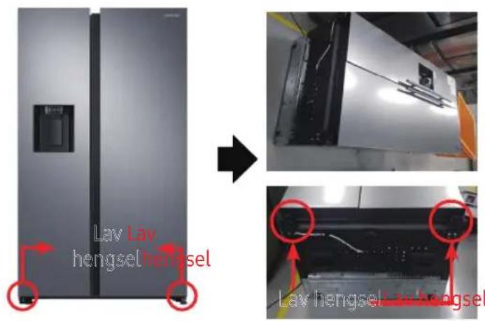 SAMSUNG RS65R5411B4 - Nederste hengsel - 1