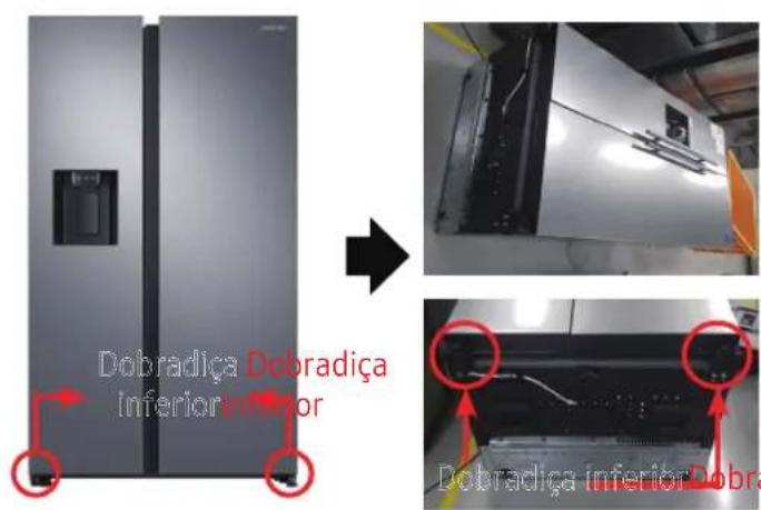 SAMSUNG RS65R5411B4 - Dobradiça inferior - 1
