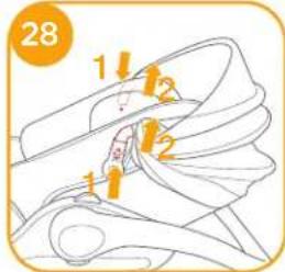 Joie iLevel - Extraer la capota y el acolchado del asiento - 1