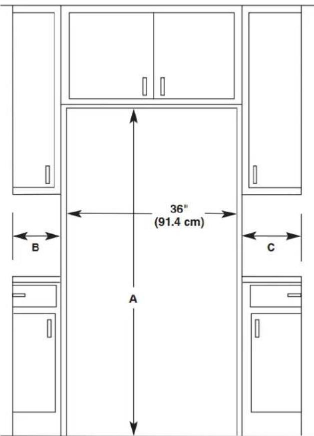 AMANA ASI2575GRS - Door Swing Dimensions - 1