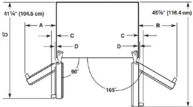 AMANA ASI2575GRS - Door Swing Dimensions - 2