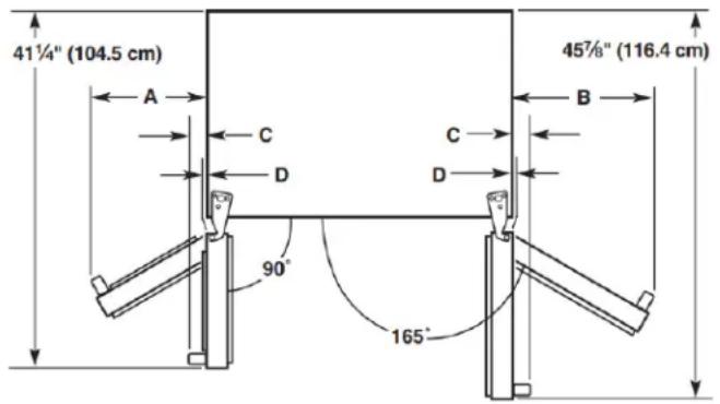 AMANA ASI2575GRS - Dimensions pour l'ouverture des portes - 1