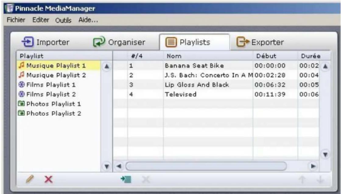 Avid ShowCenter - Onglet Playlists - Présentation - 1