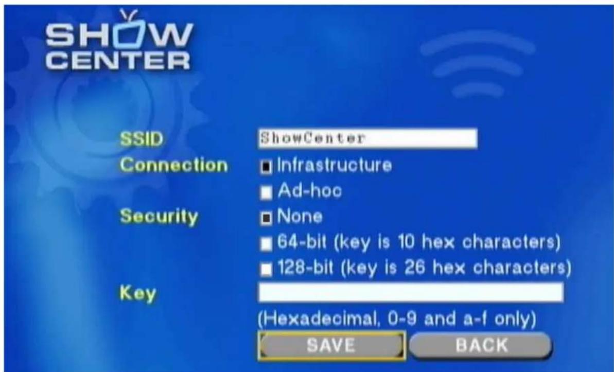 Avid ShowCenter - Configuration de réseau sans fil sur le lecteur ShowCenter - 2