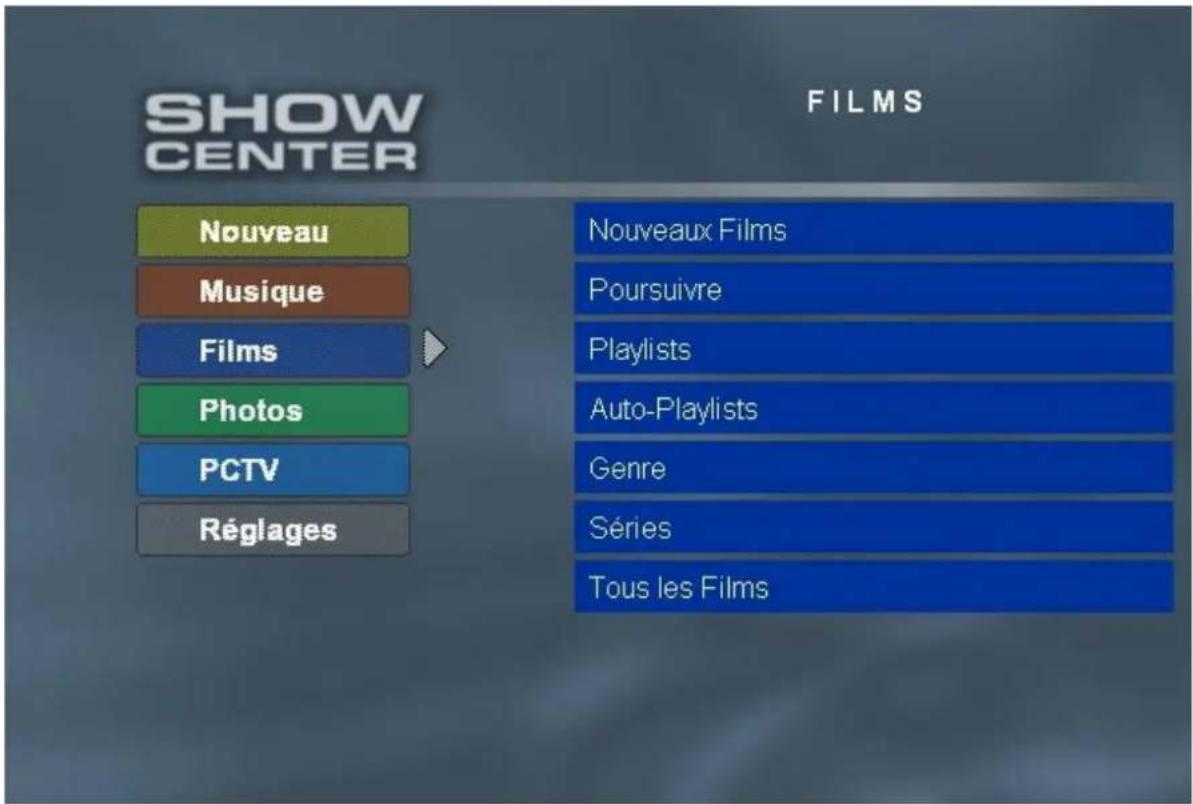 Avid ShowCenter - Menu TV - Films - 1