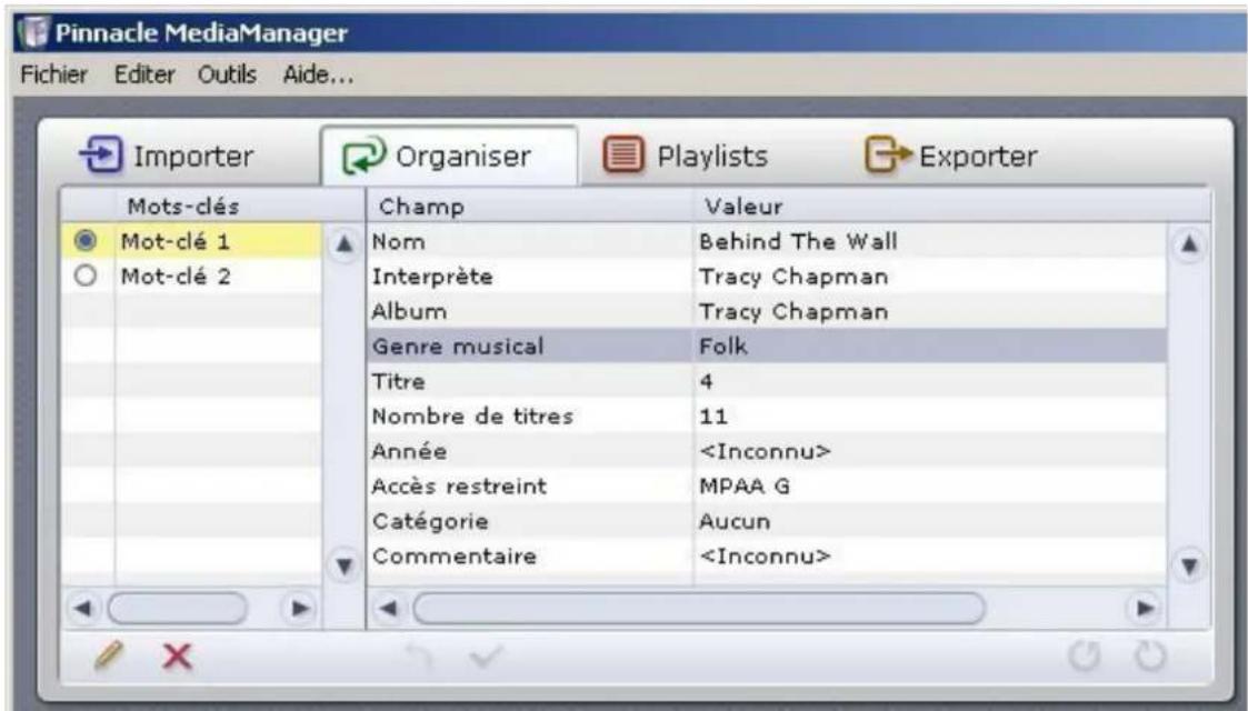 Avid ShowCenter - L'onglet Organiser - Présentation - 1
