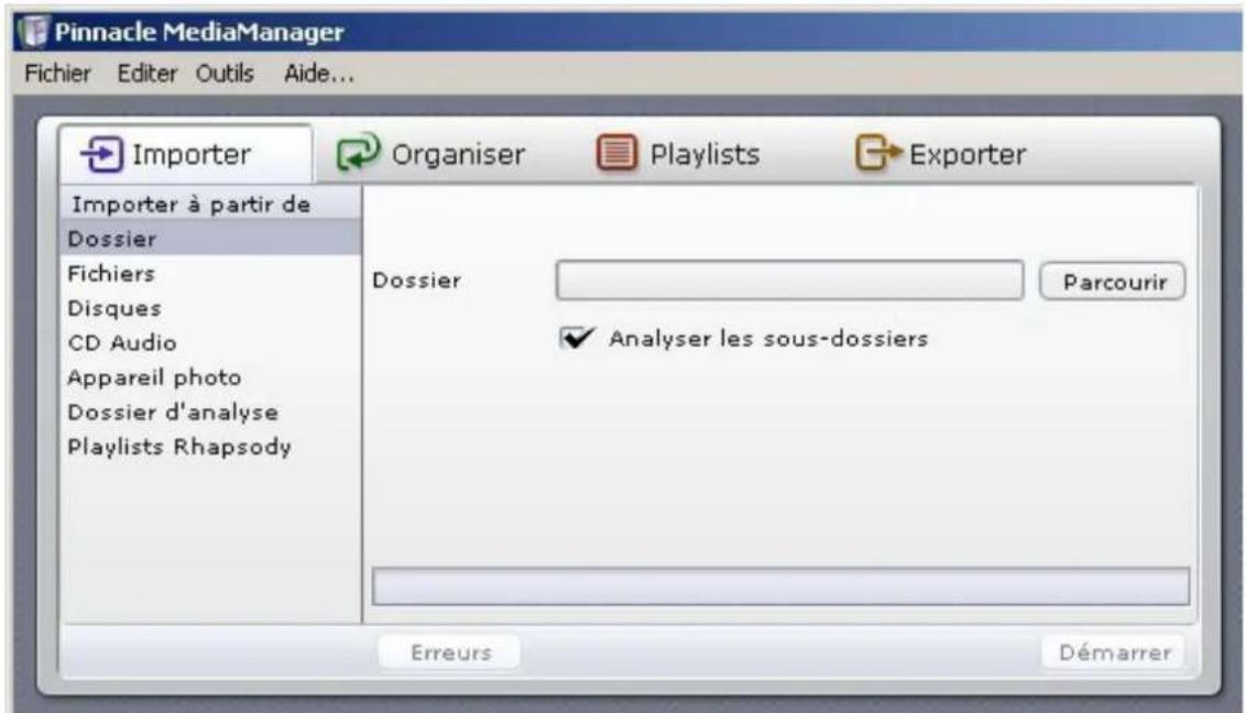 Avid ShowCenter - Onglet Importer - Présentation - 1