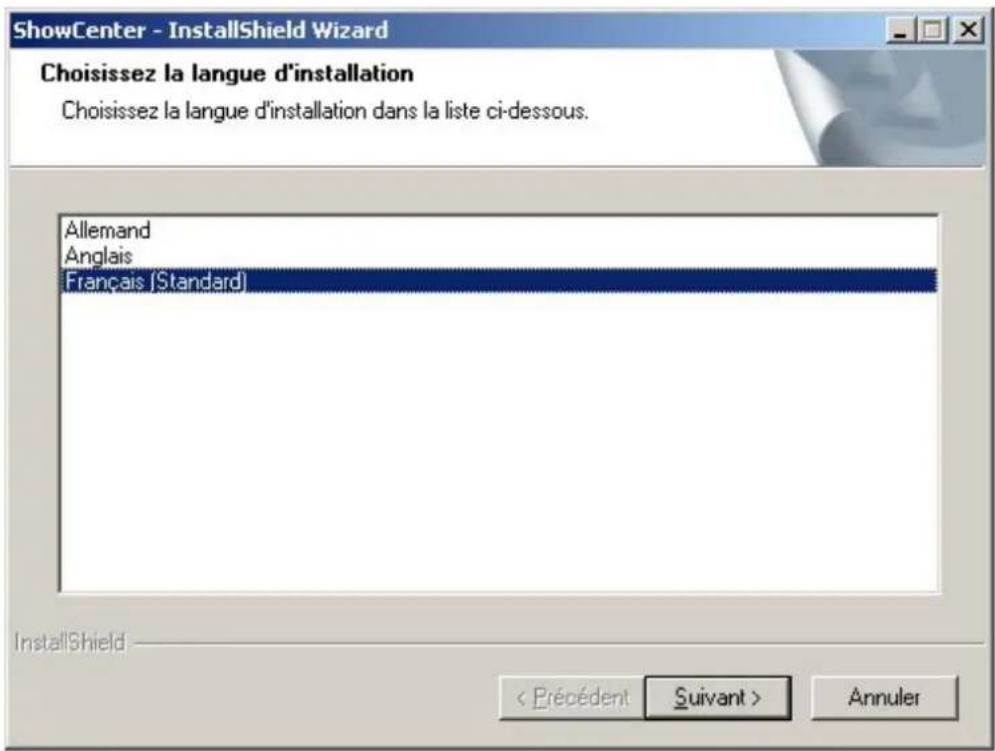 Avid ShowCenter - Insérer le CD d'installation - 1