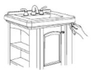 Danze DC026018BC - Instalación en los muebles tocadores de lavabo de 24" Cirtangular® - 4