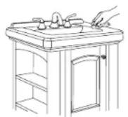 Danze DC026018BC - Instalación en los muebles tocadores de lavabo de 24" Cirtangular® - 5