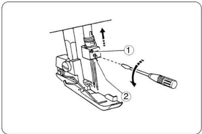 JANOME 1110DX Pro - Pose du capuchon du porte-bobine et du filet - 1