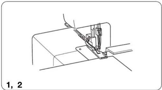 JANOME 1110DX Pro - - Enfilage de l'aiguille gauche - 2