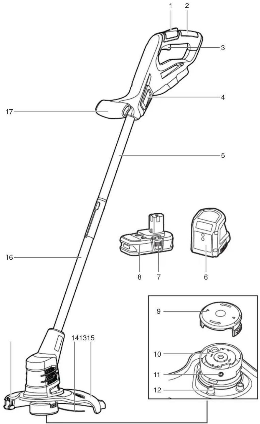 RYOBI One+ RLT1825M13S - RLT1825M13/ RLT1825M20 / RLT1825MLL13 - 13