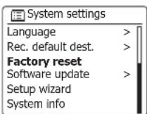 SANGEAN DDR75BT - Remise à zéro constructeur - 2