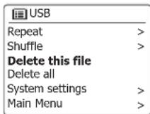 SANGEAN DDR75BT - Effacement d'un fichier seul - 1