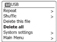 SANGEAN DDR75BT - Effacement de tous les fichiers - 1