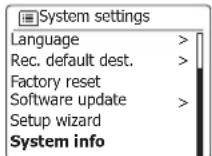 SANGEAN DDR75BT - Affichage de la version du logiciel - 6