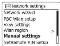 SANGEAN DDR75BT - Configuration manuelle du réseau - 1