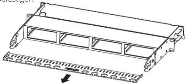 Tripp Lite N48401UMINI - Installieren der Kabelmanagement-Halterung: - 1