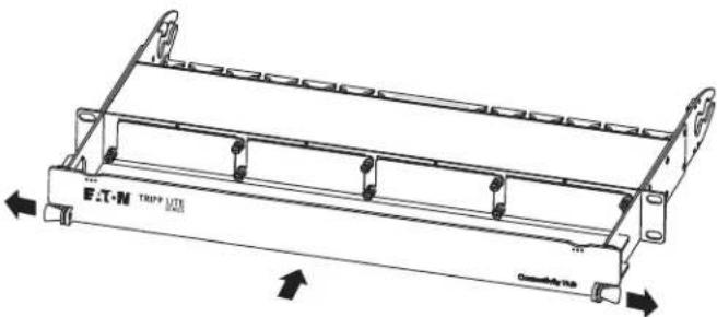 Tripp Lite N48401UMINI - Installation der Frontplattenhalterung: - 1