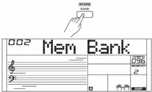 Medeli MK100 - Sélectionner une mémoire d'enregistrement - 1