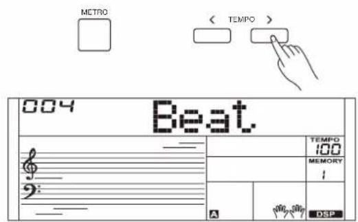 Medeli MK100 - Sélectionner un rythme - 1
