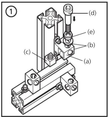 IFM E20864 - Montageanleitung Montagesatz Aluprofil Installation instructions mounting kit for aluminium profile Notice de montage kit de montage pour profil aluminium - 1