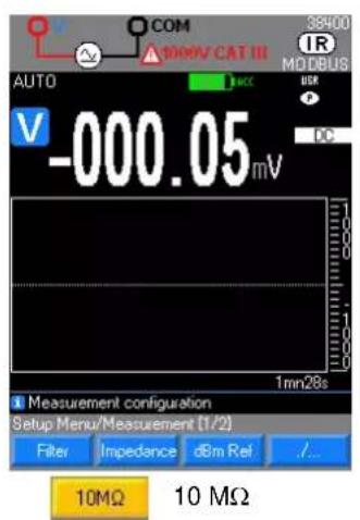 METRIX MTX 3292B - Mesure 1/2: configuration des paramètres de la mesure - 1
