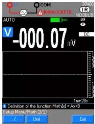 METRIX MTX 3292B - MATH: paramétrage de la fonction MATH - 2