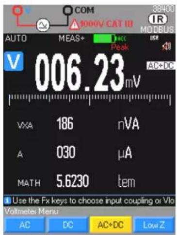 METRIX MTX 3292B - Touche MEAS: mesures avancées - 5
