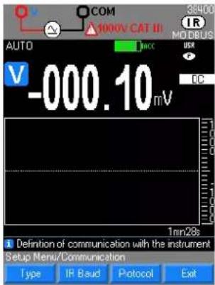 METRIX MTX 3292B - Com 1/1: paramètres de communication - 1