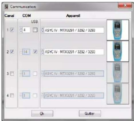 METRIX MTX 3292B - Configuration de la liaison sous sx-dmm 6.2 - 1
