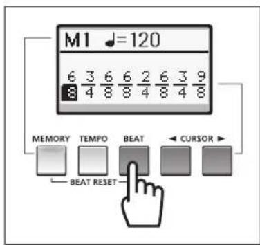 YAMAHA Harmony Director HD200A - Einstellen des Taktmaßes - 1