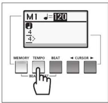 YAMAHA Harmony Director HD200A - Réglage du tempo - 1