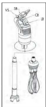Robot Coupe MP 450 Turbo - - Safeties on motor overload protection : - 2