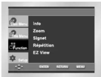 SAMSUNG DVDL70A - I Utilisation du menu des fonctionnalités - 1