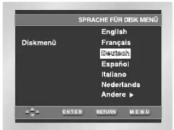 SAMSUNG DVDL70A - I Sprache für das Diskmenu einstellen - 4