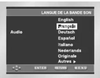 SAMSUNG DVDL70A - I Choix de la langue de la bande sonore - 1