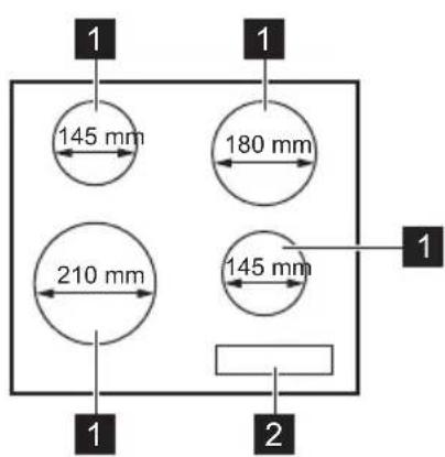 Leonard LAS6001F - Cooking surface layout - 1