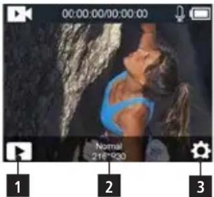 ROLLEI Actioncam 8s Plus - Selfie Mode / Switch to the Front Display - 1