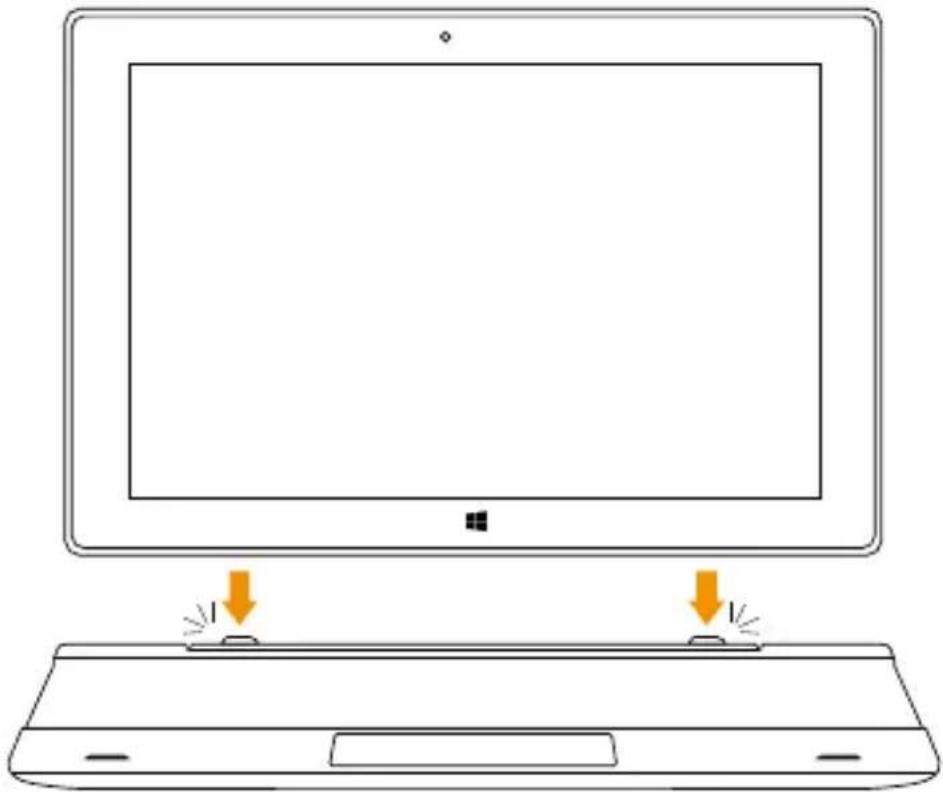 TrekStor SurfTab Duo W2 - Pose de la tablette sur le clavier - 1