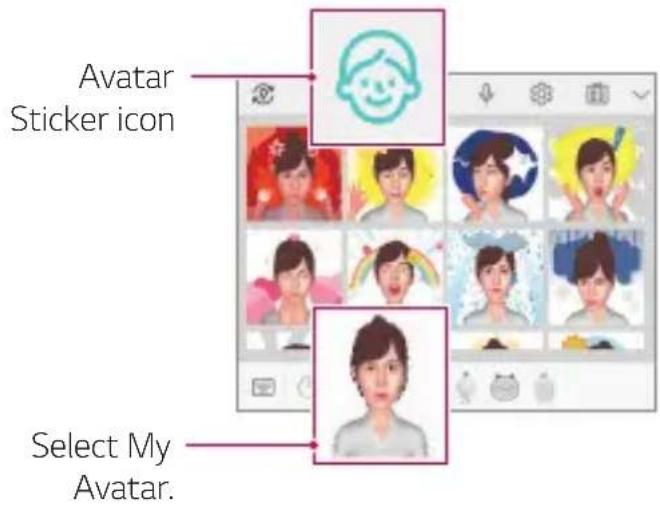 LG LMG810EAW - Using Avatar Stickers - 1