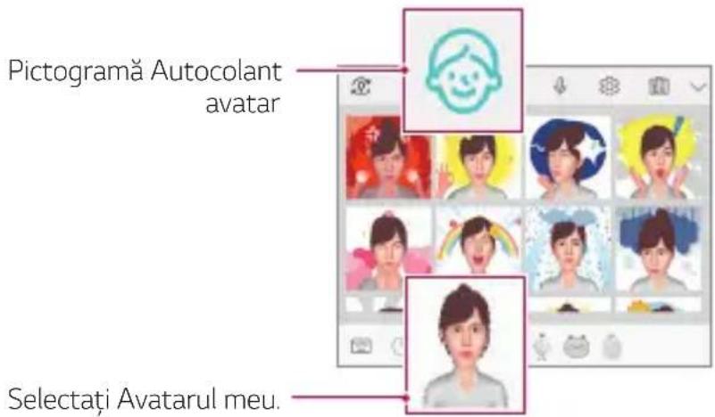LG LMG810EAW - Folosirea opțiunii Autocolante avatar - 1