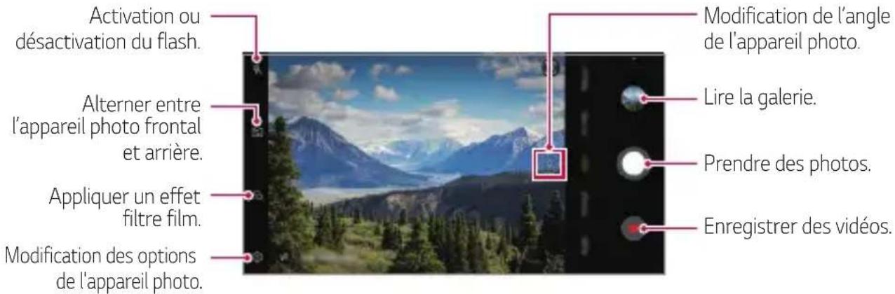 LG LMG810EAW - Changement du mode appareil photo - 2