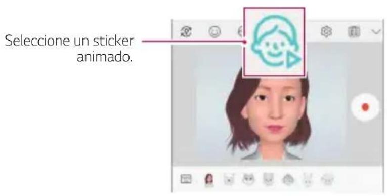 LG LMG810EAW - Uso de stickers animados - 1