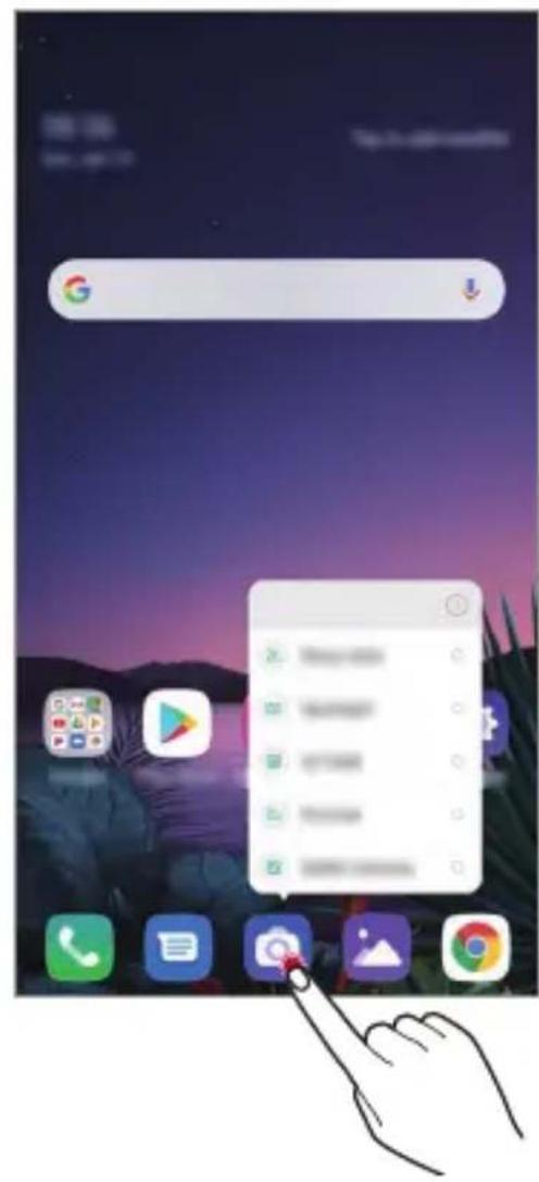 LG LMG810EAW - Raccourcis des applications - 1