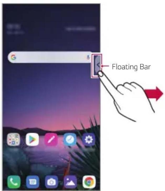 LG LMG810EAW - Abrir y cerrar la Floating Bar - 1