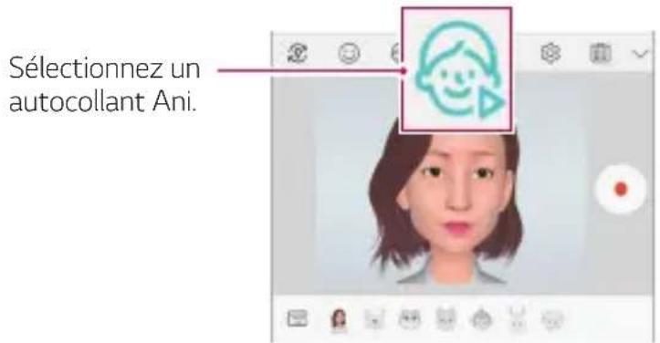LG LMG810EAW - Utilisation de l'autocollant Ani - 1